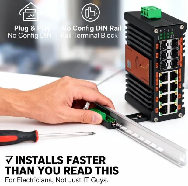 Sakelar PoE Terkelola L2+ Indu - Sfp+ 10G Managed Switch 8 Port ulasan dan harga